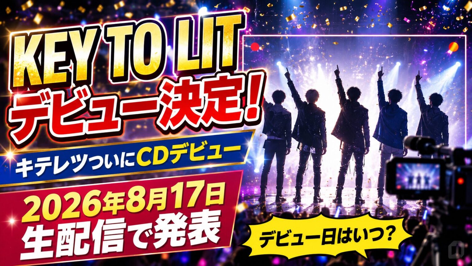 KEY TO LIT（キテレツ）がCDデビュー決定！デビュー日はいつ？生配信で発表 | これだけは知って損しない情報ブログ