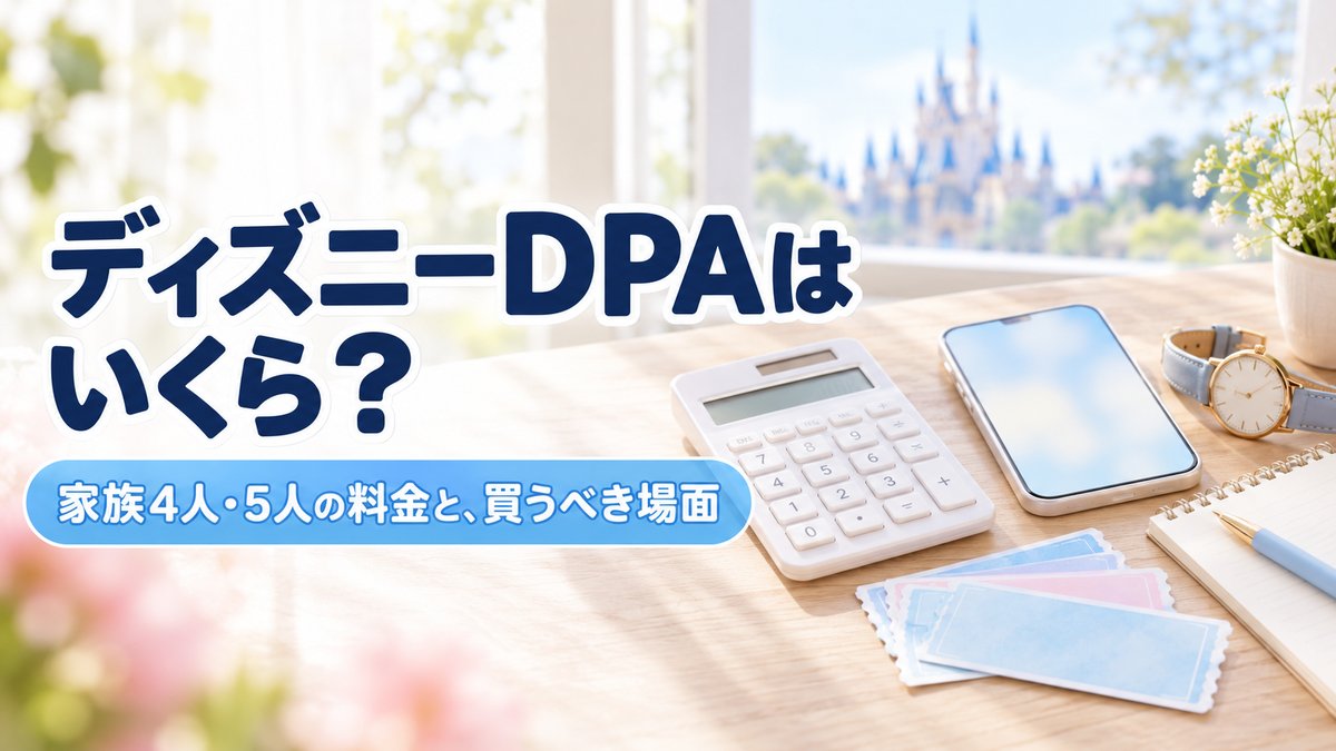 ディズニーDPAはいくら？家族4人・5人の料金と買うべき場面